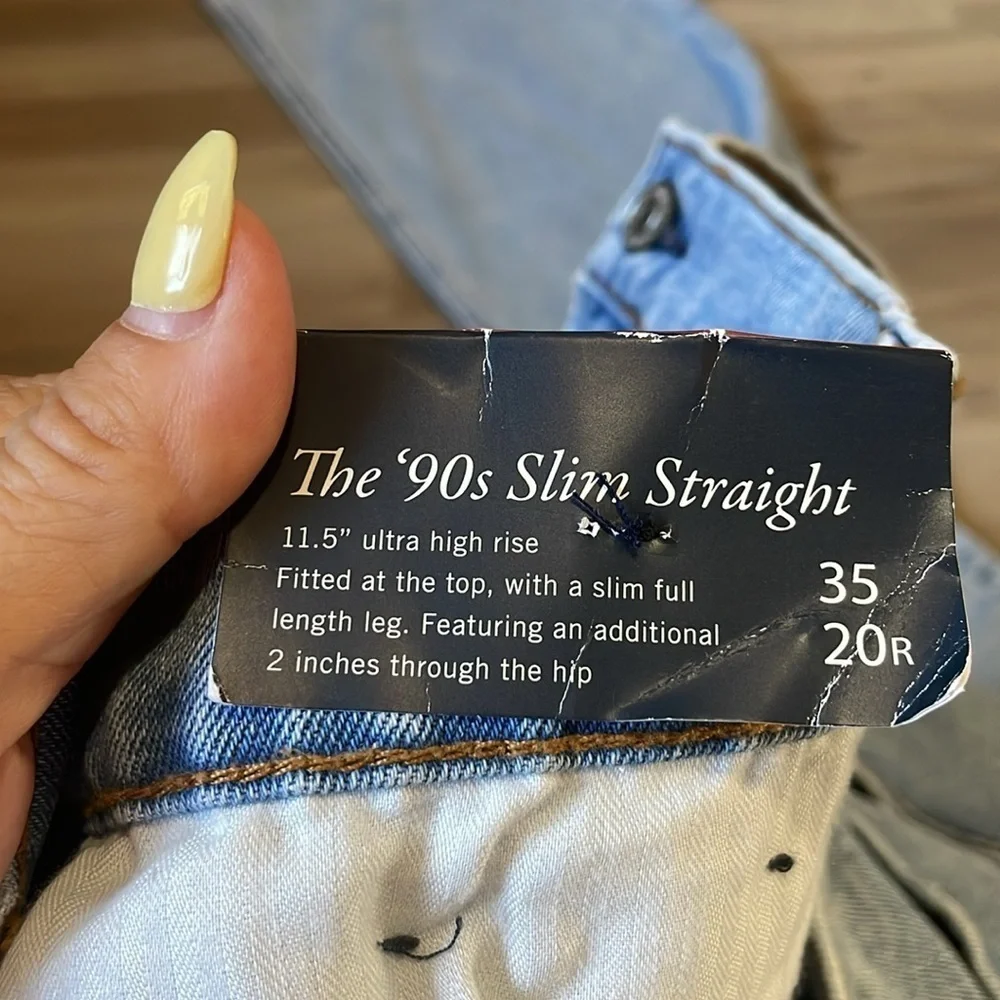 Abercrombie & Fitch Curve Love 90s Slim Straight Jean High Rise Plus 20R NEW